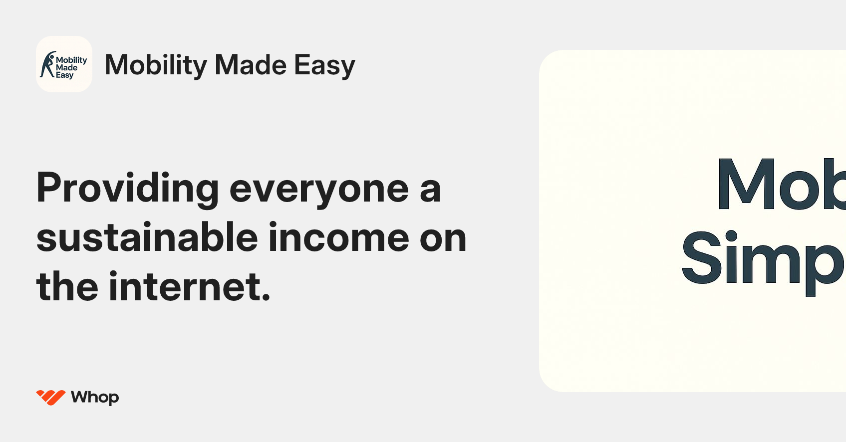 Mobility Made Easy | Whop