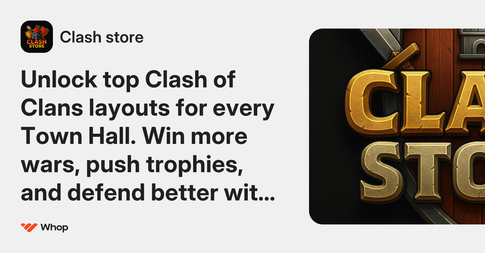 Clash store | Whop