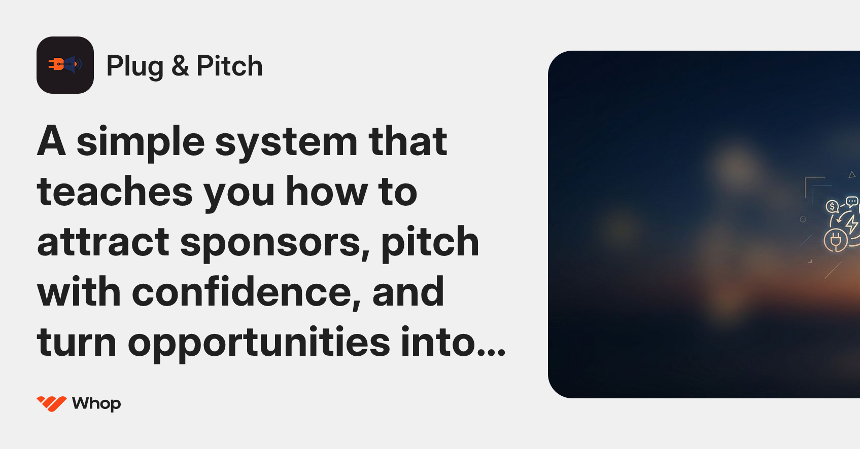 Plug & Pitch | Whop