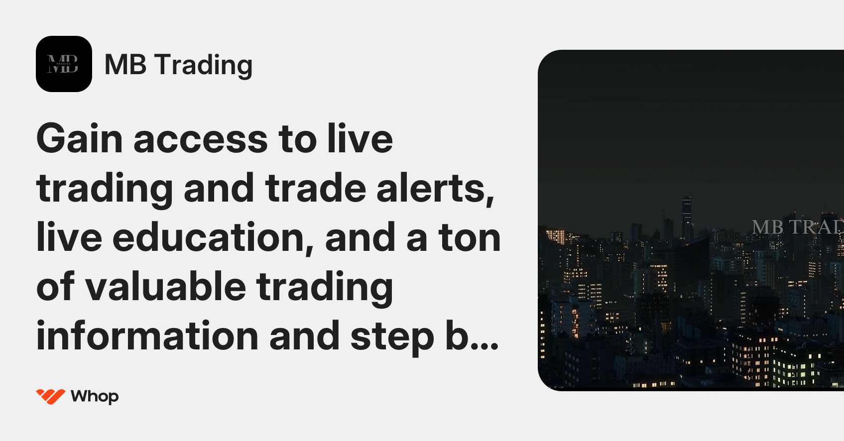 MB Trading | Whop