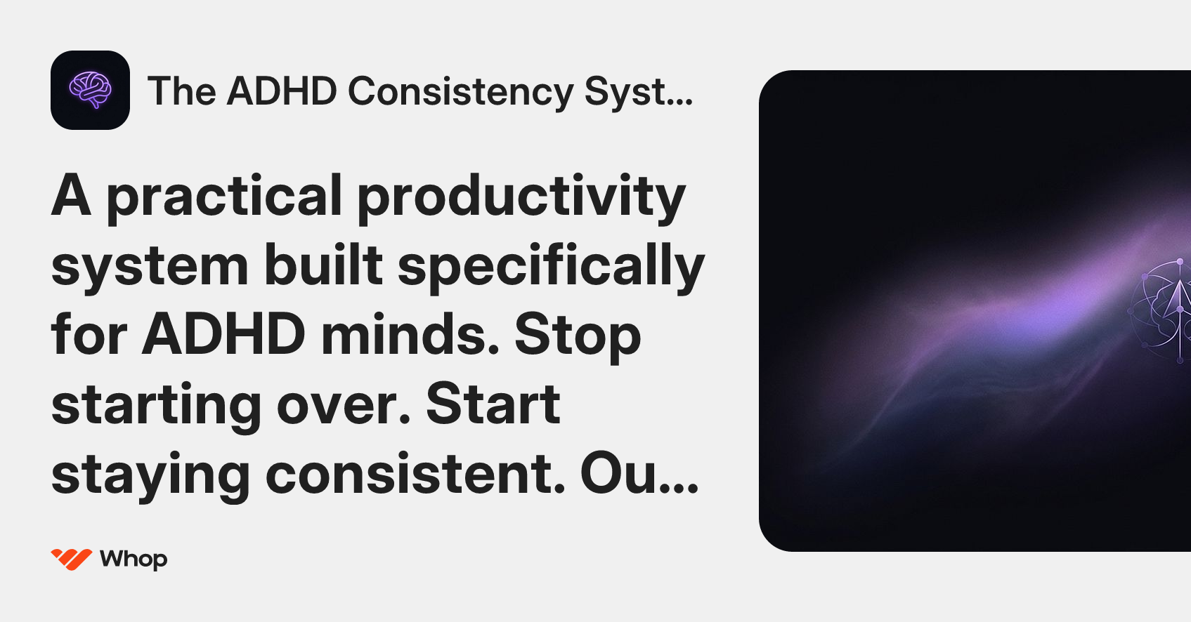 The ADHD Consistency System | Whop