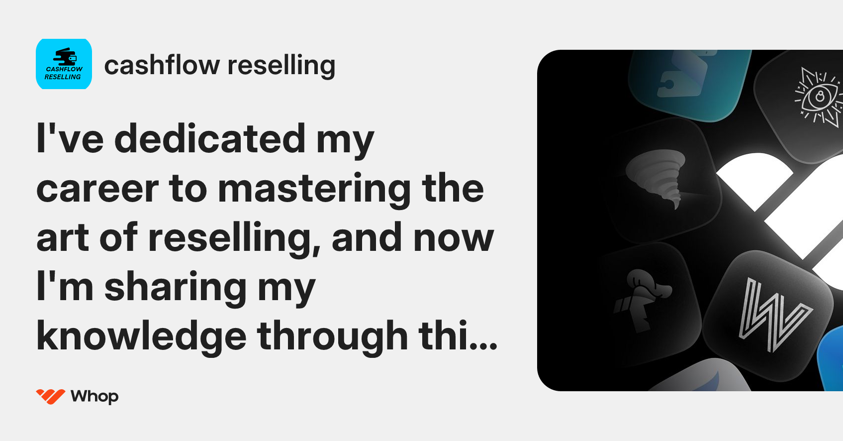 cashflow reselling | Whop