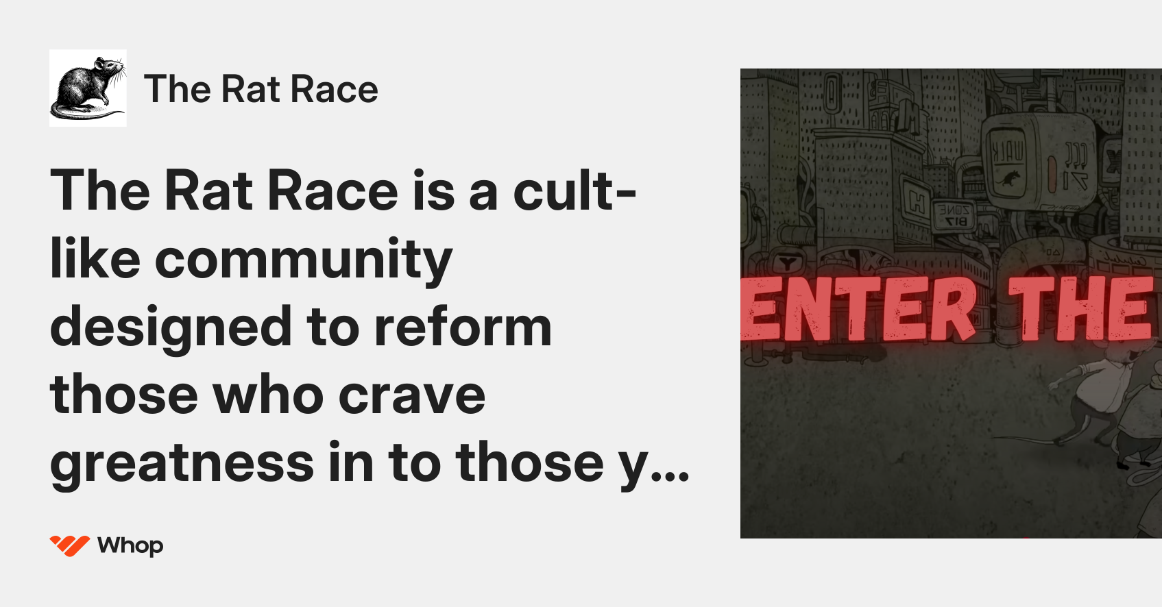 The Rat Race | Whop