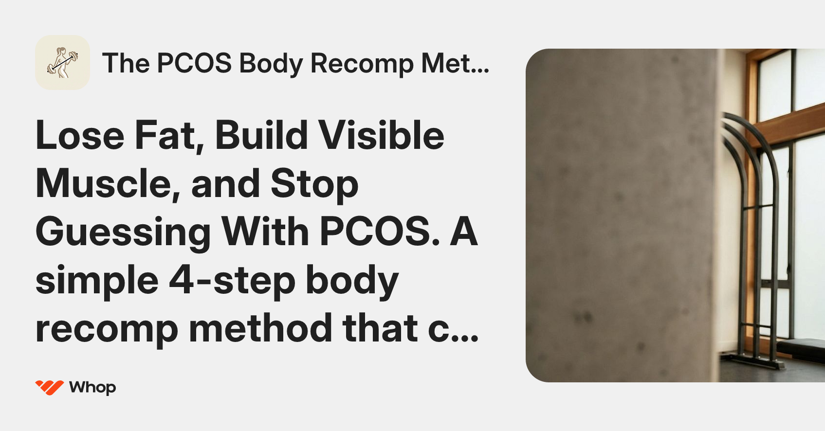 The PCOS Body Recomp Method | Whop