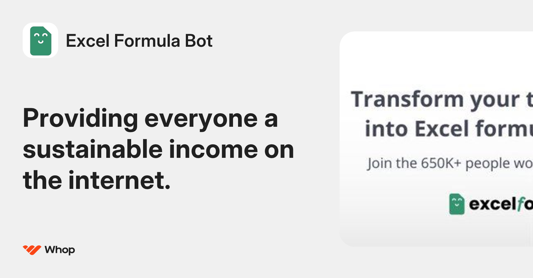 Excel Formula Bot | Whop