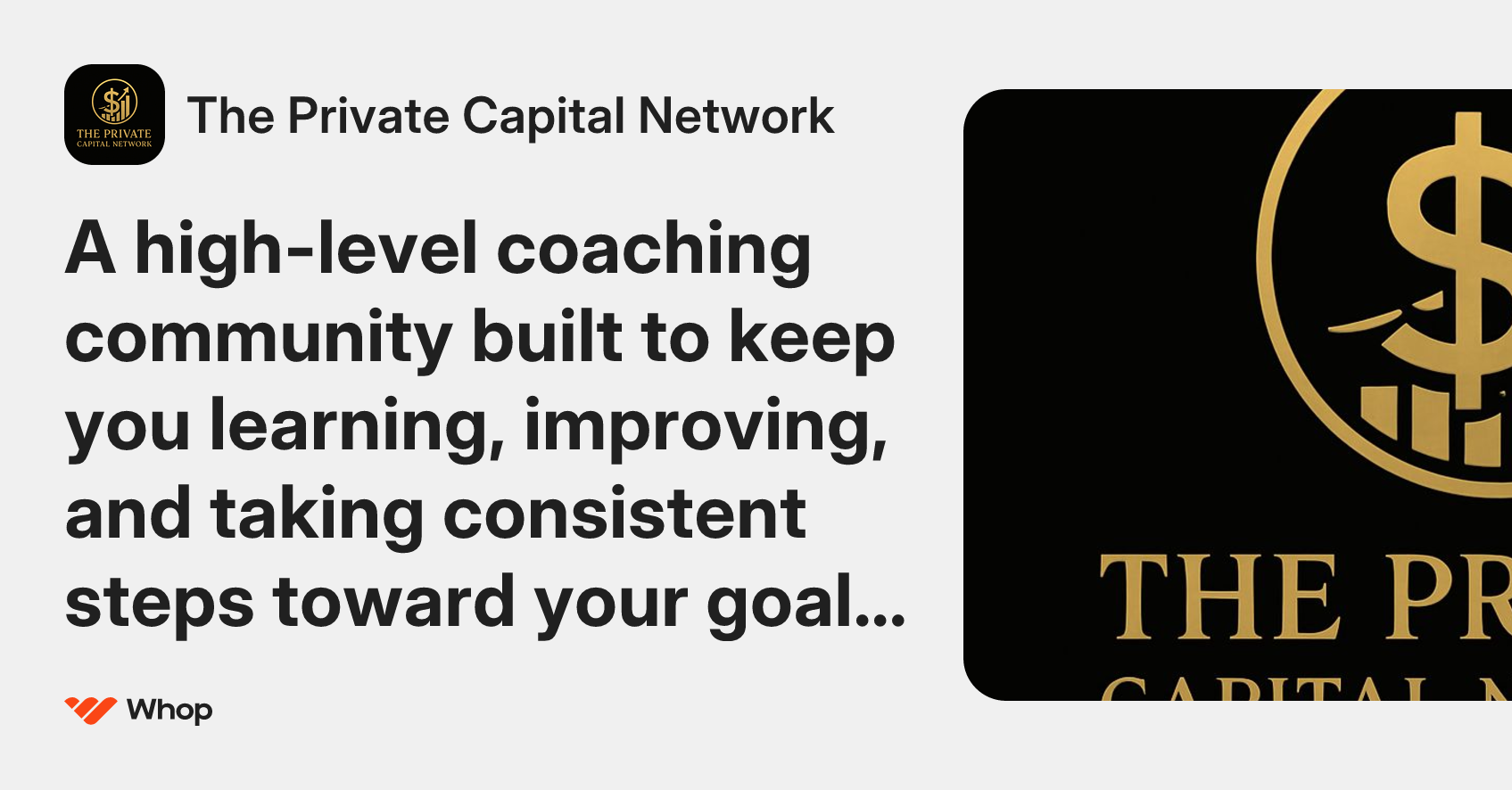 The Private Capital Network | Whop