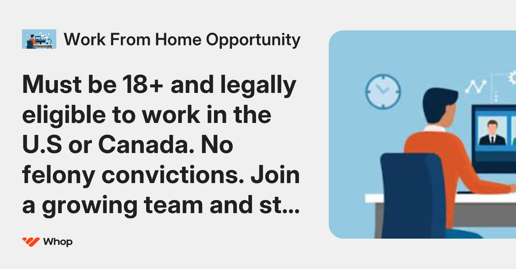 Work From Home Opportunity | Whop