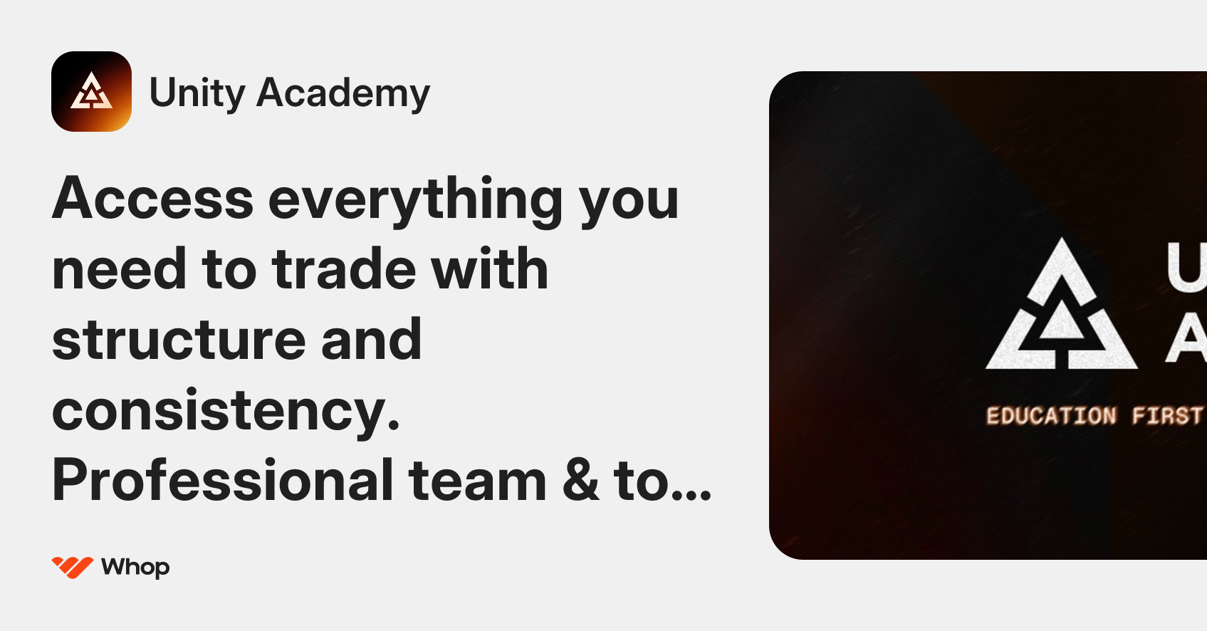 Unity Academy | Whop