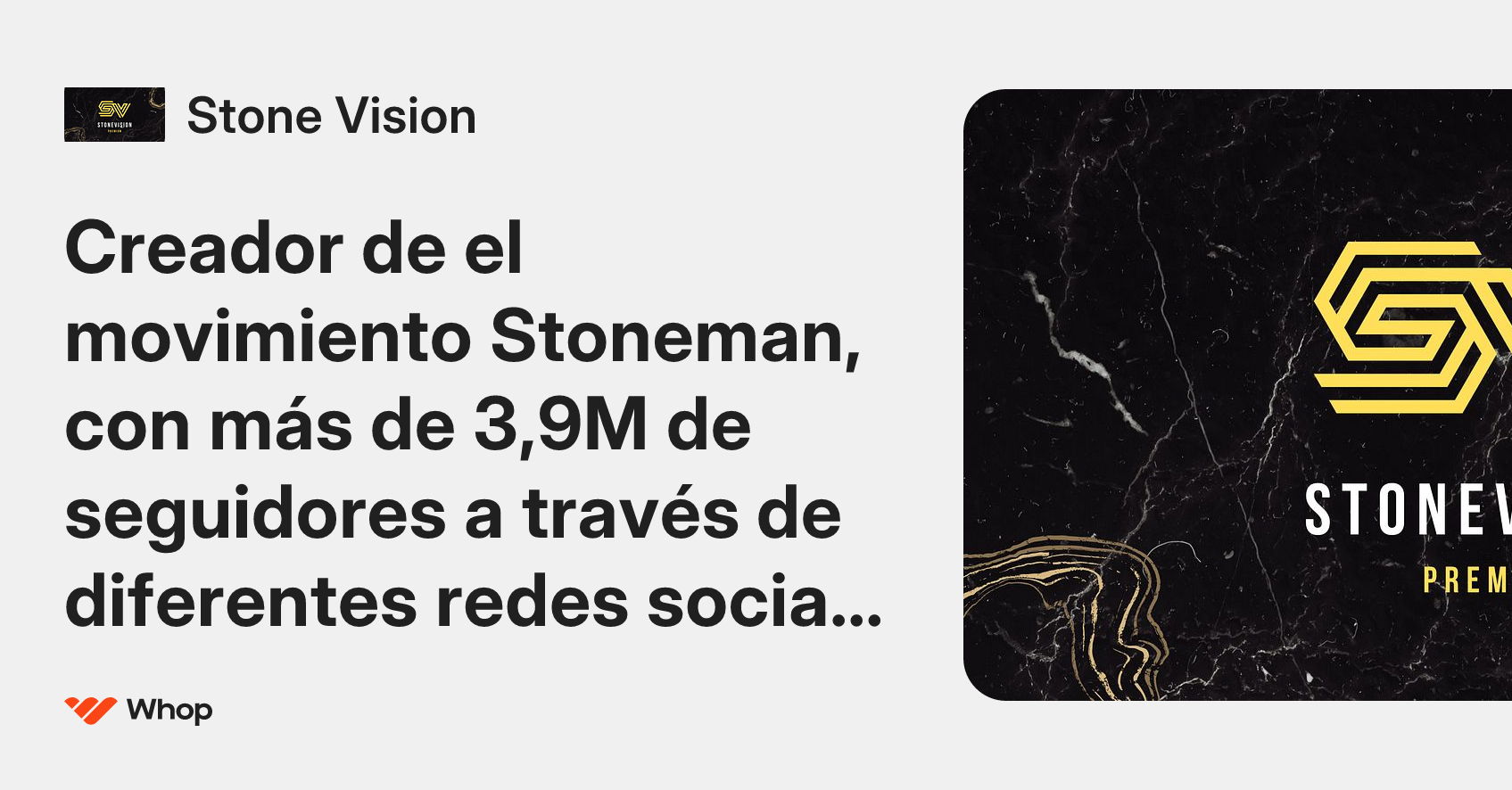 Stone Vision | Whop