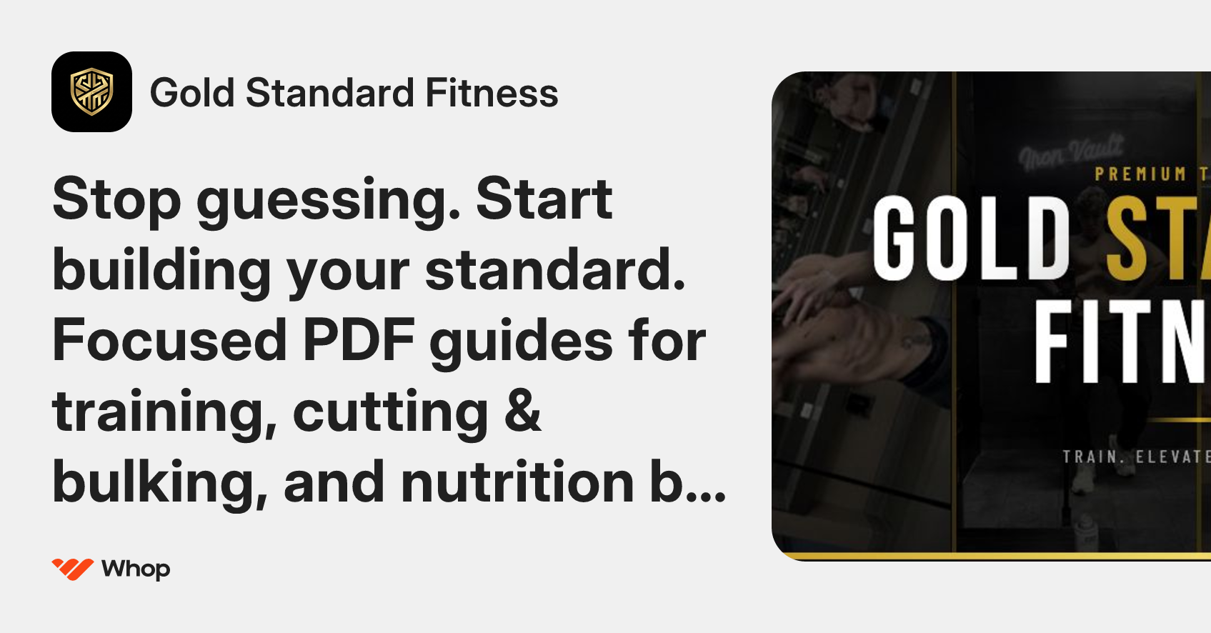 Gold Standard Fitness | Whop