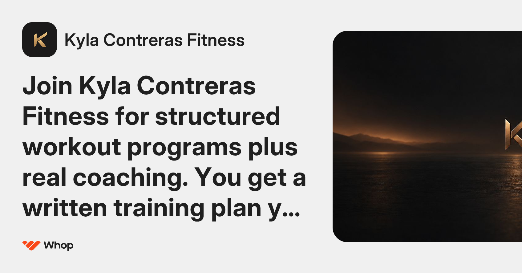 Kyla Contreras Fitness | Whop
