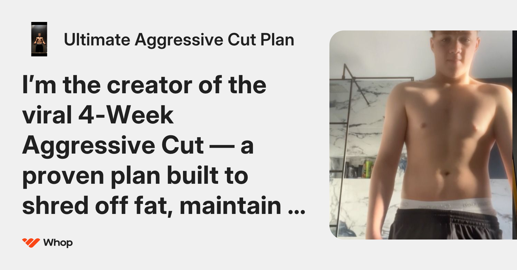 Ultimate Aggressive Cut Plan | Whop