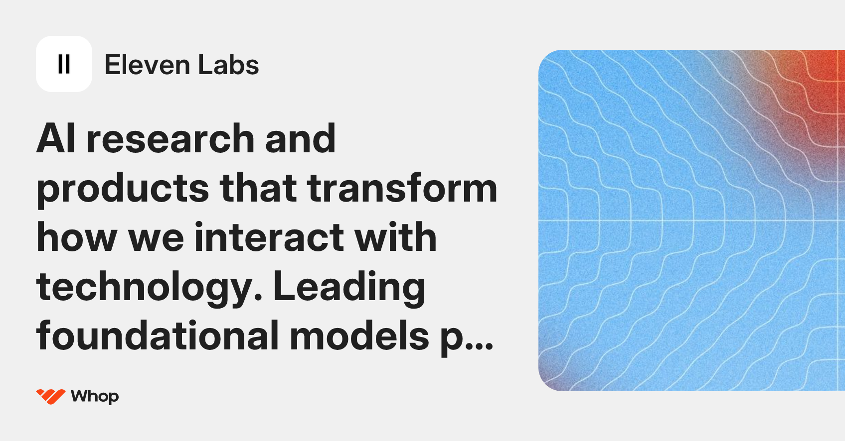 Eleven Labs | Whop