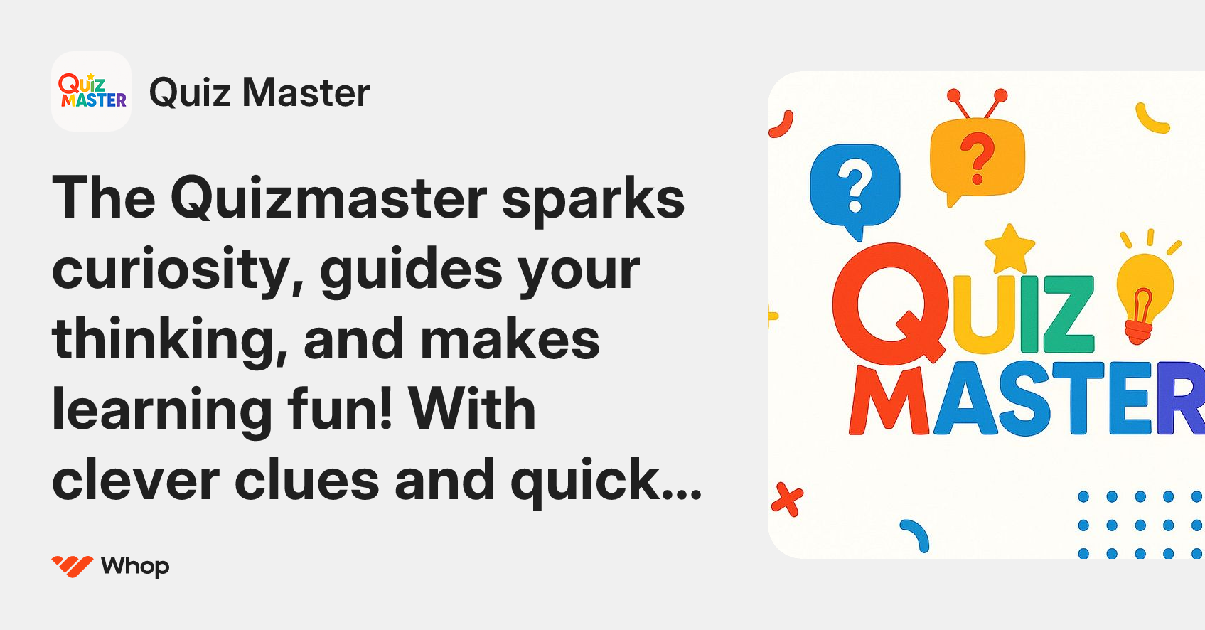 Quiz Master | Whop