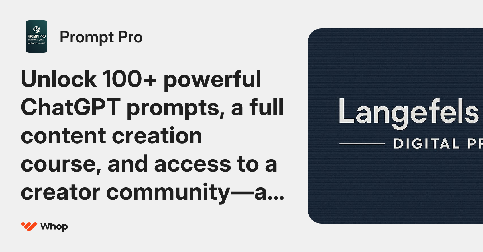 Prompt Pro | Whop