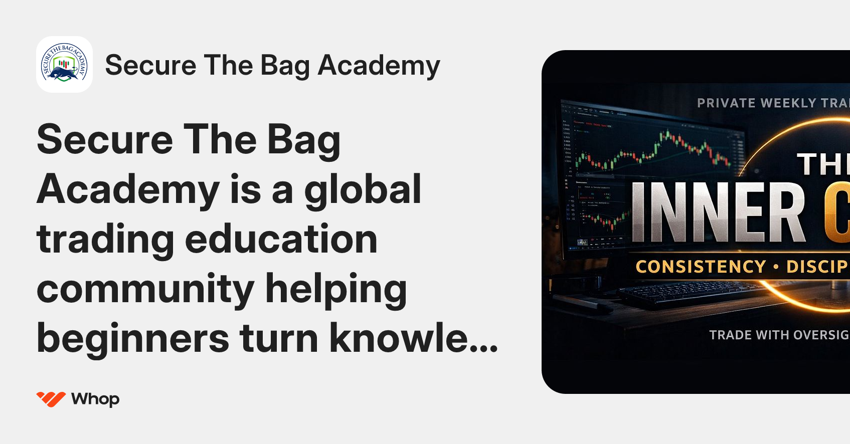 Secure The Bag Academy | Whop