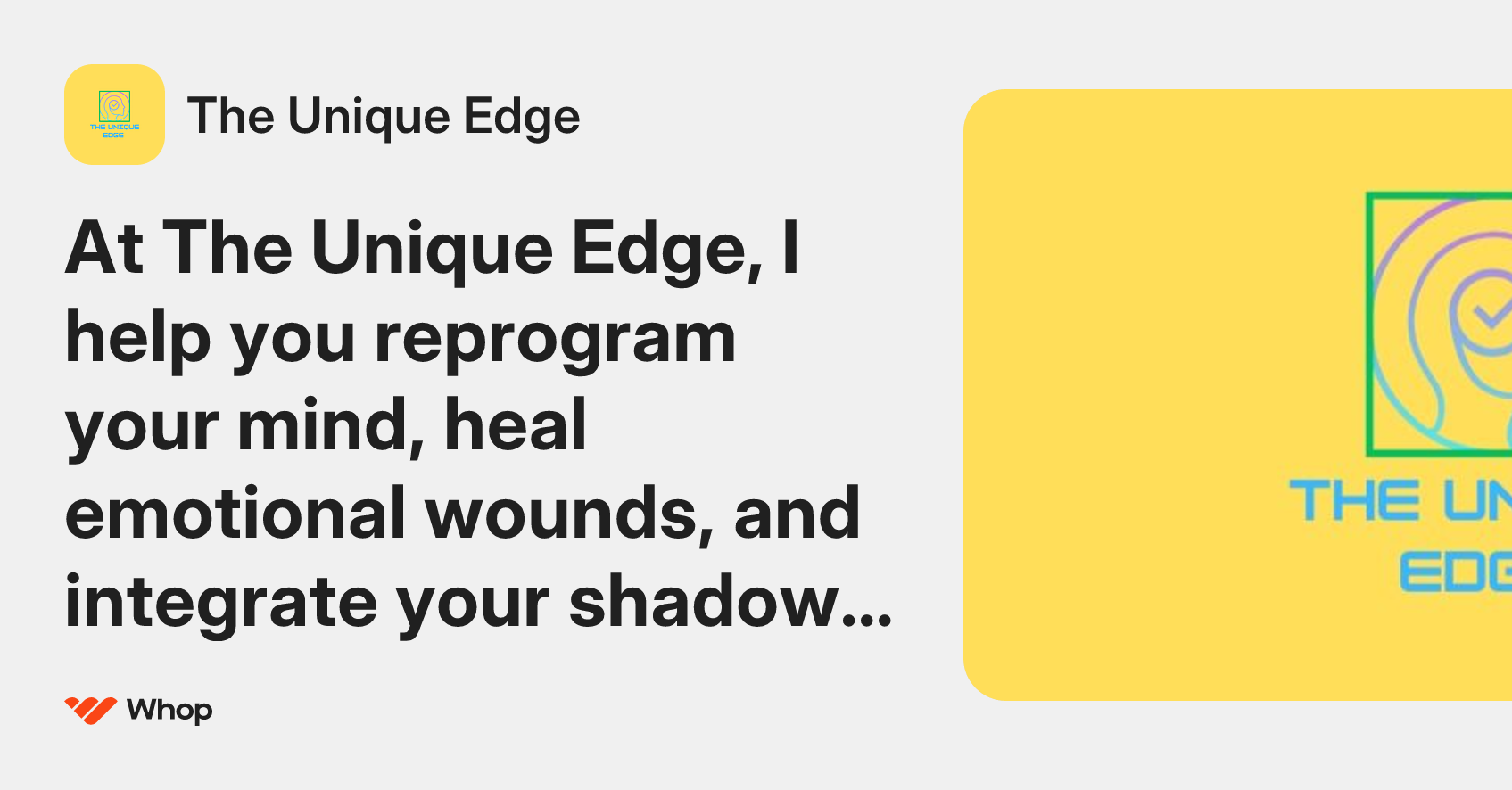 The Unique Edge | Whop