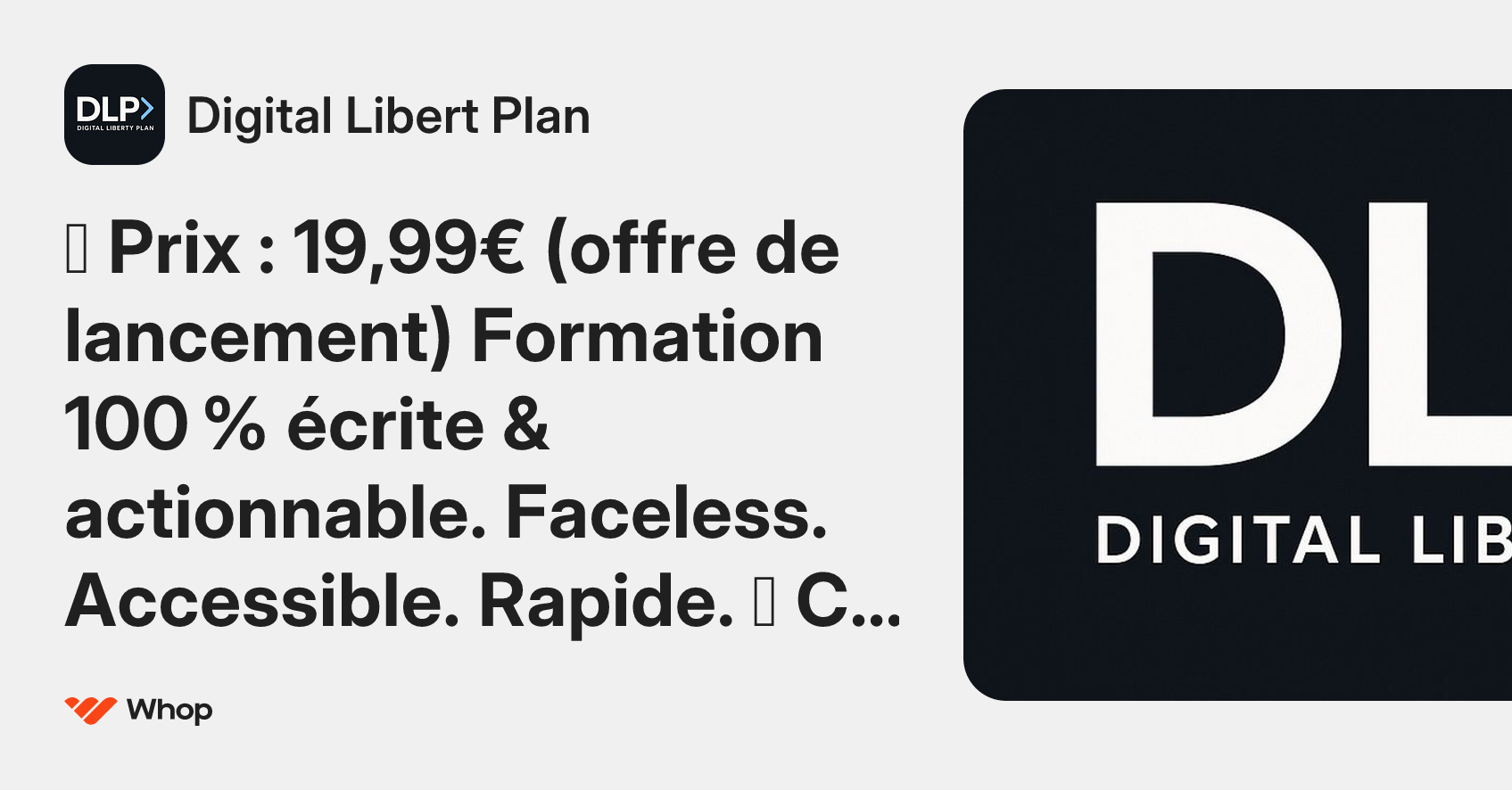Digital Libert Plan | Whop