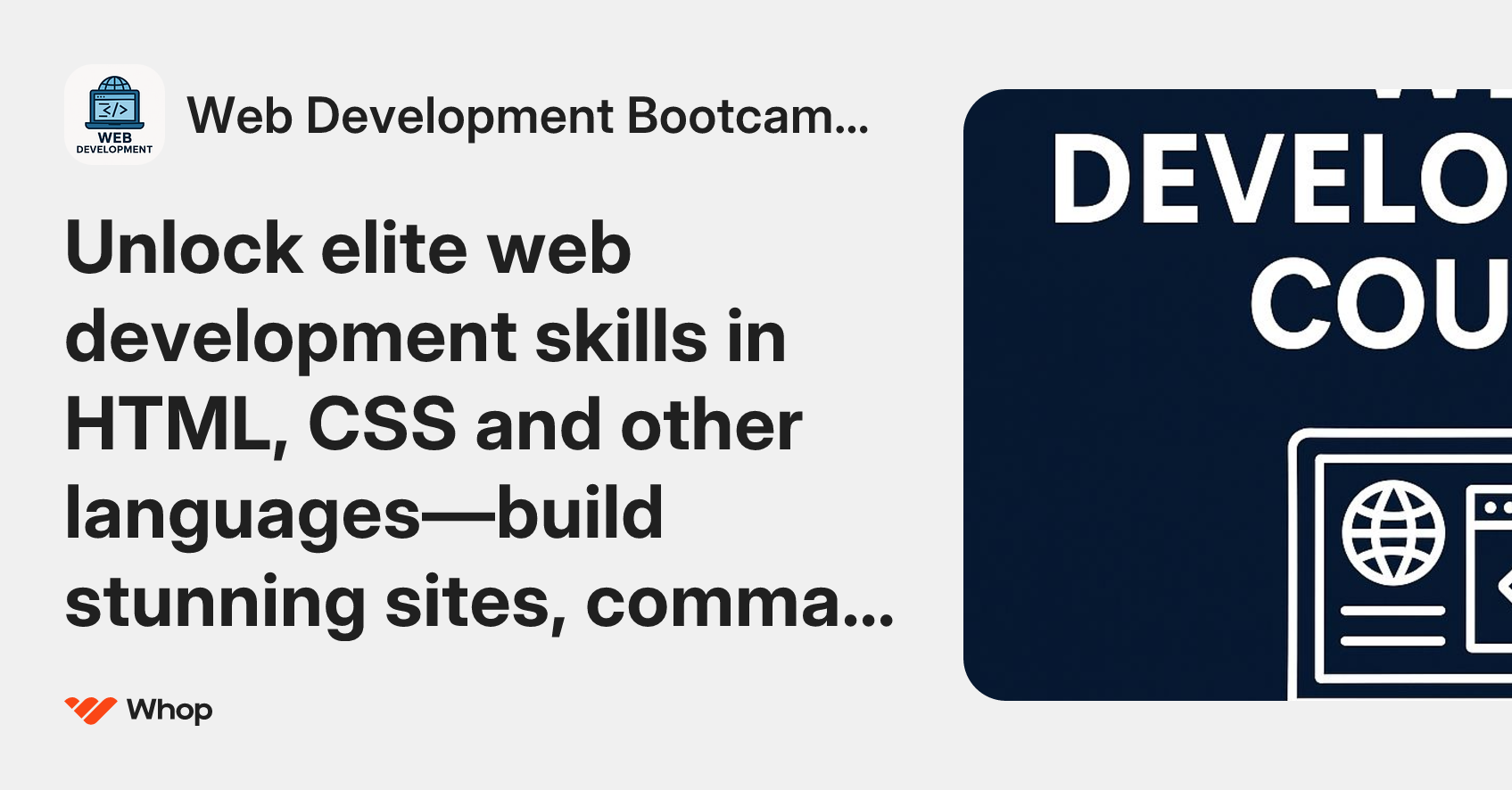 Web Development Bootcamp 2025 | Whop