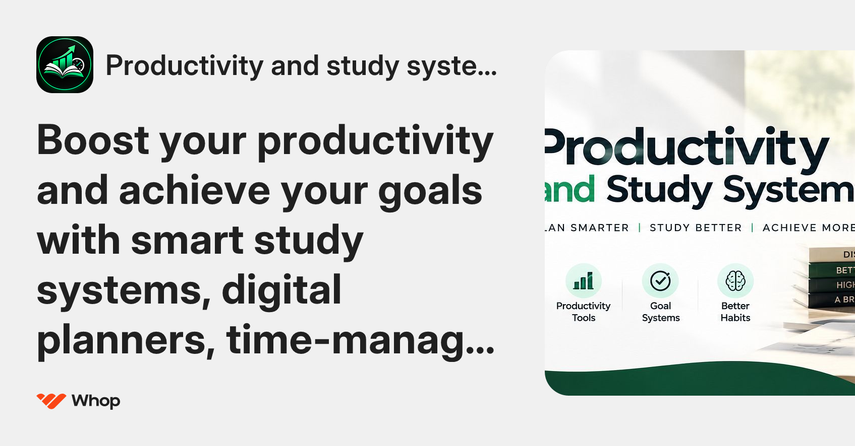 Productivity and study systems | Whop