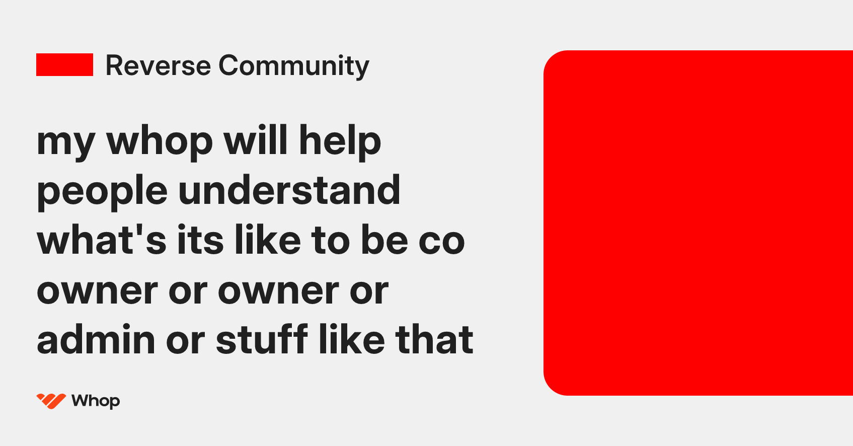 Reverse Community | Whop