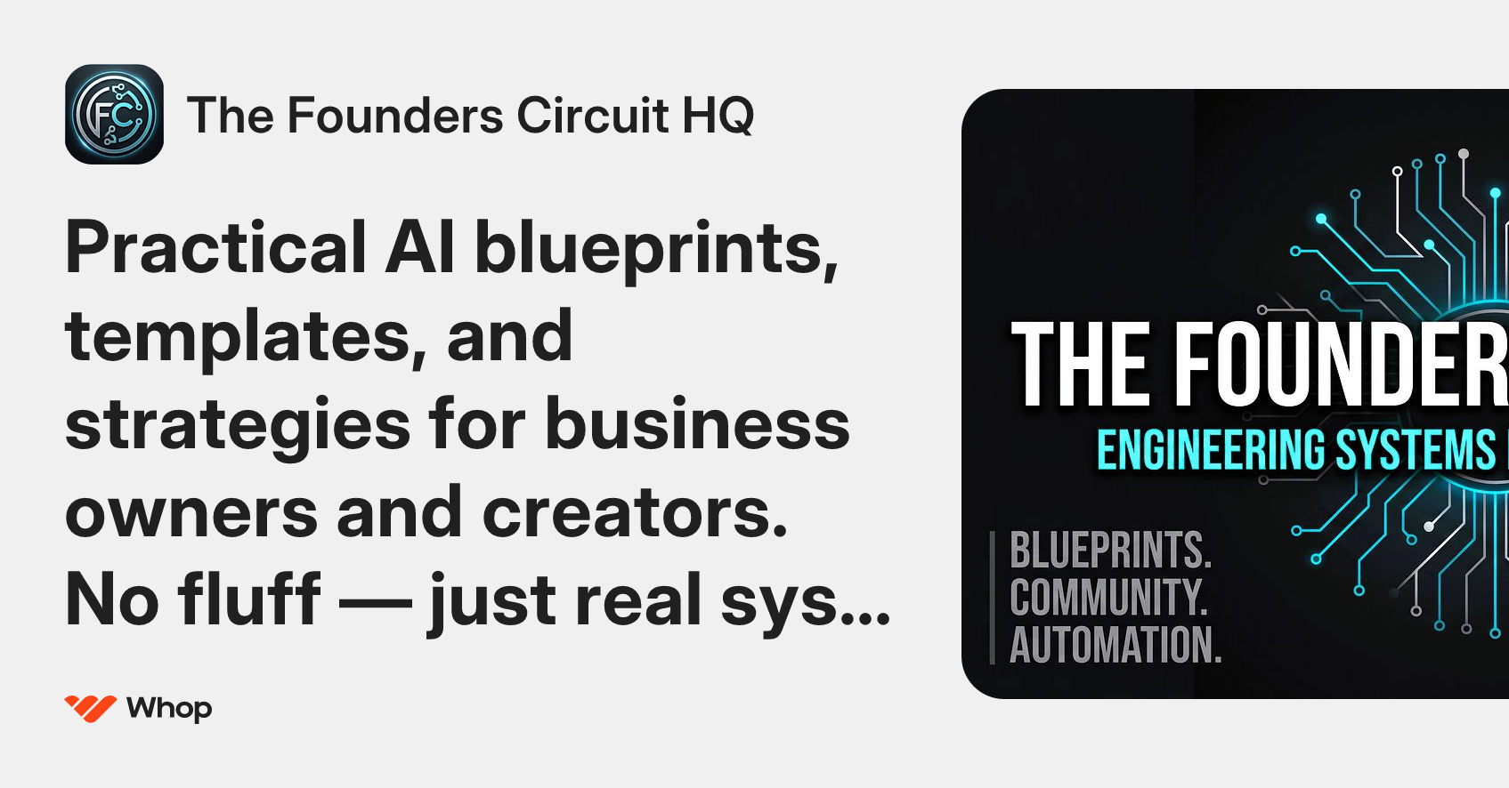 The Founders Circuit HQ | Whop