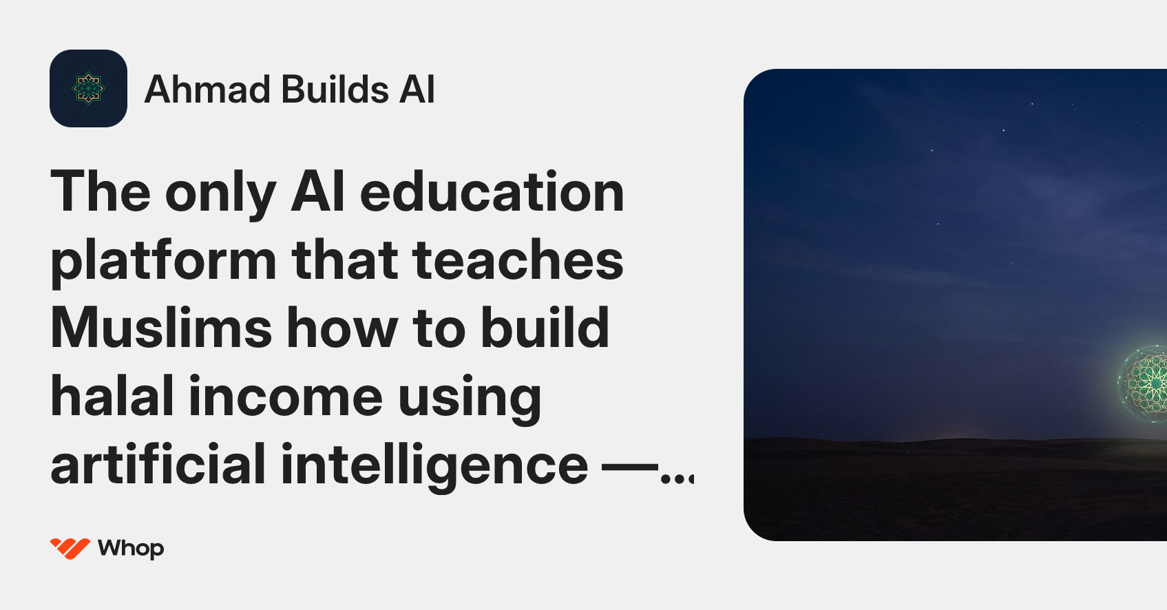 Ahmad Builds AI | Whop