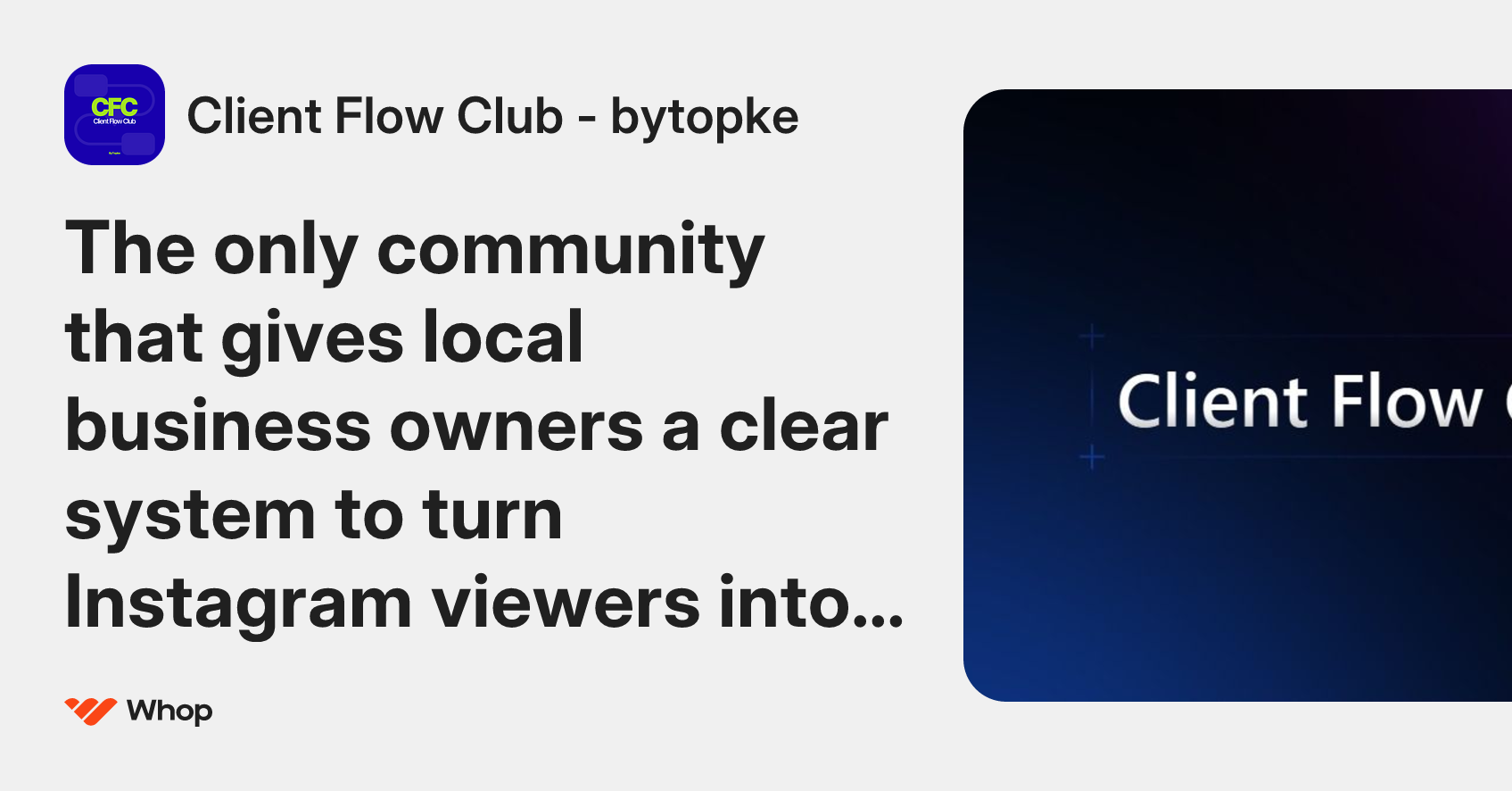Client Flow Club - bytopke | Whop