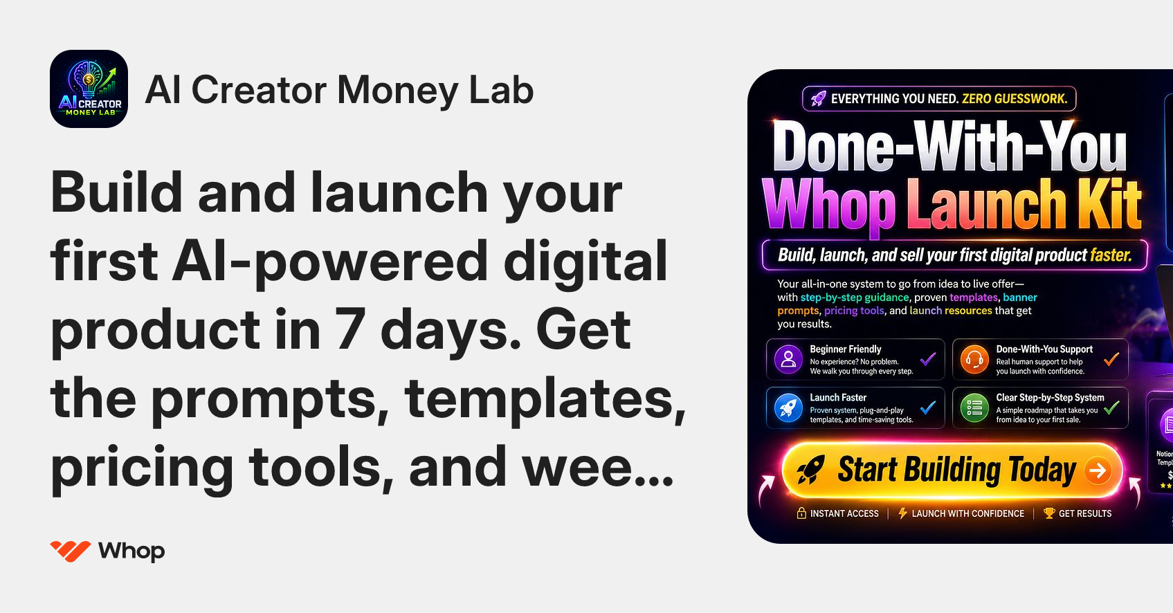 AI Creator Money Lab | Whop