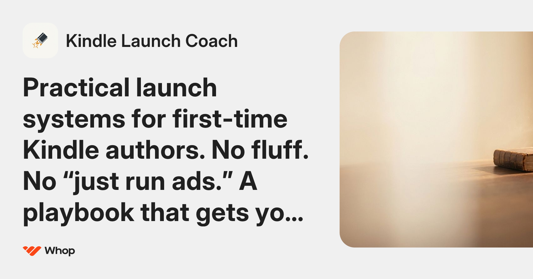 Kindle Launch Coach | Whop