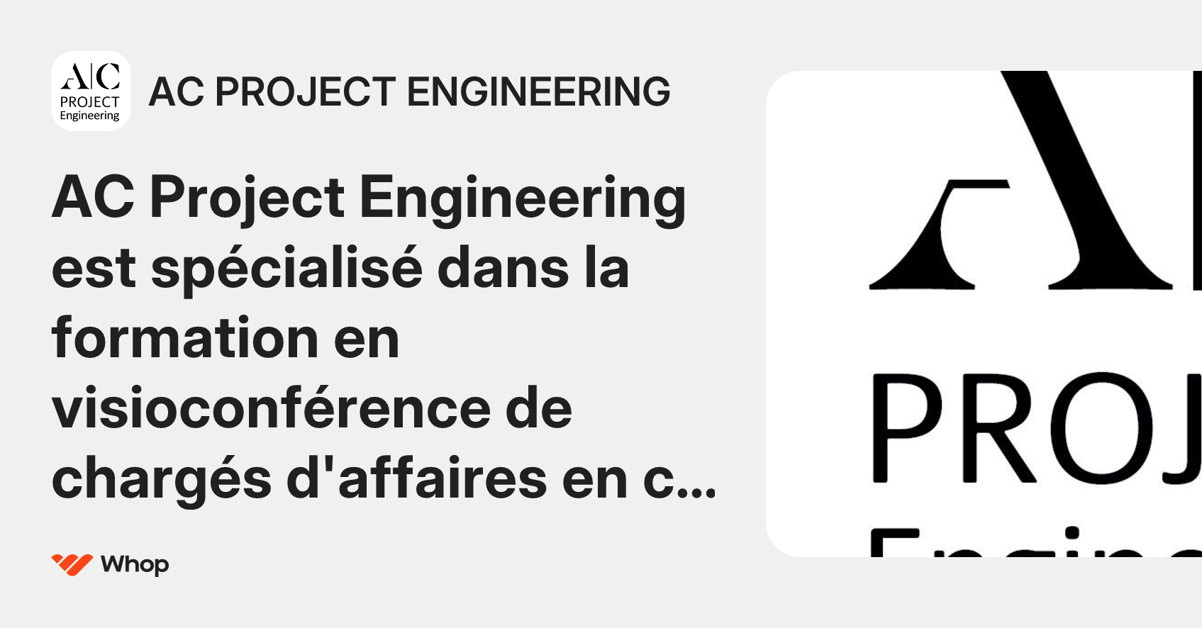 AC PROJECT ENGINEERING | Whop