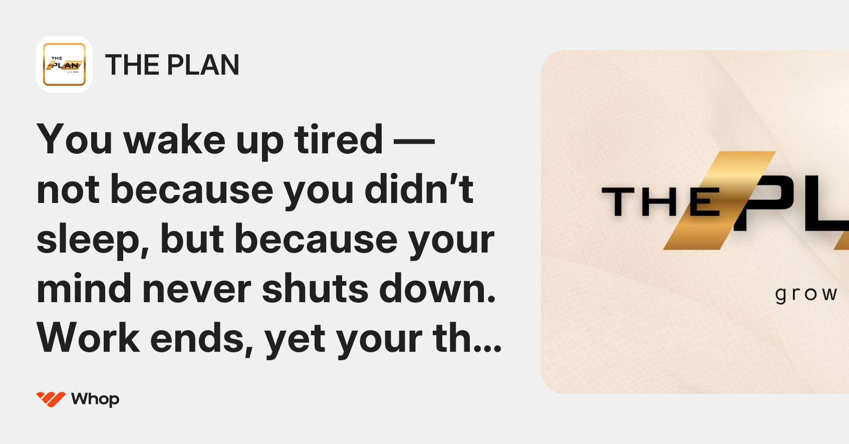 THE PLAN | Whop