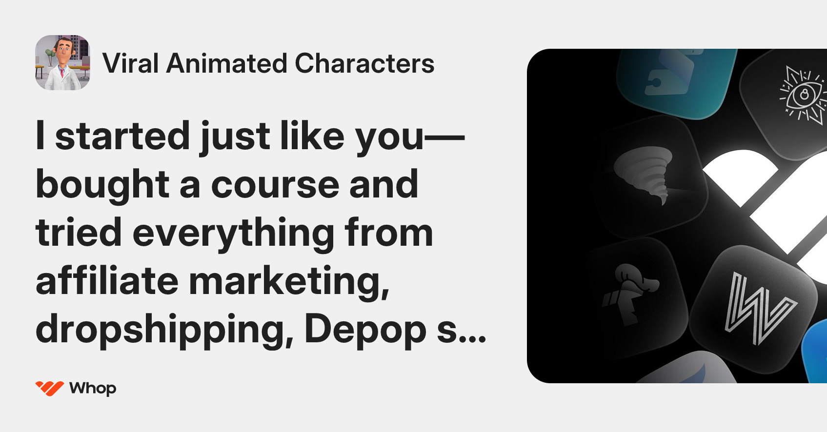 Viral Animated Characters | Whop