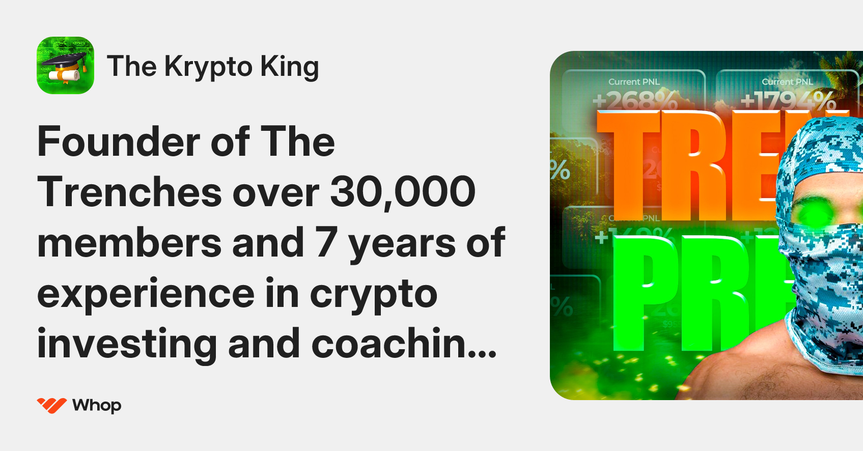 The Krypto King | Whop