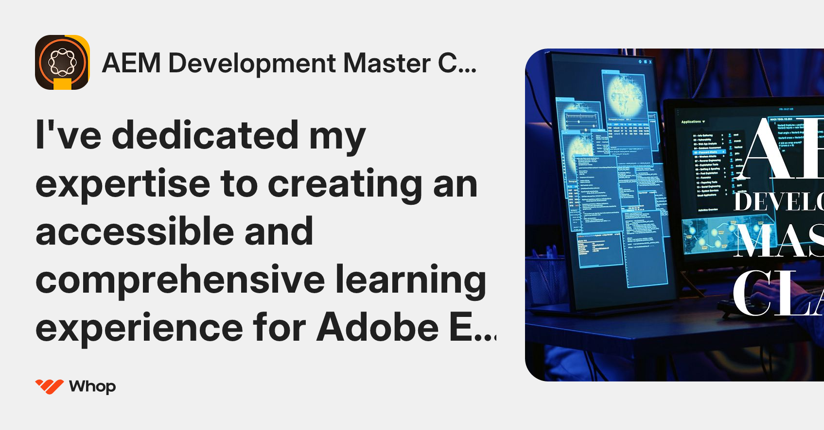 AEM Development Master Course Class 2024 | Whop