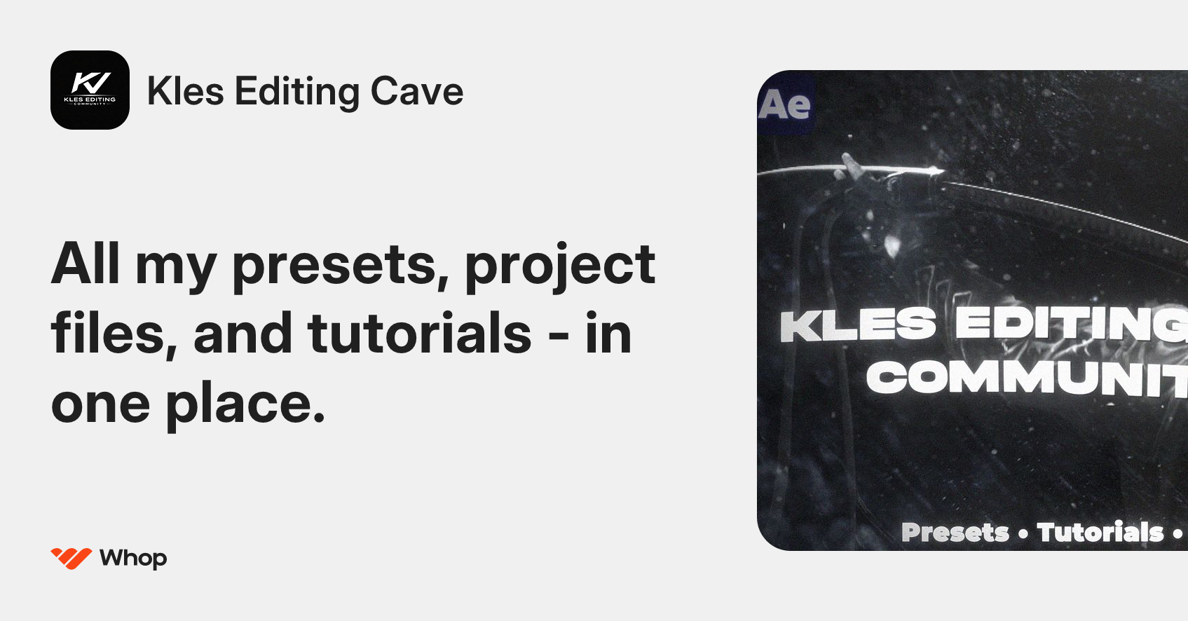 Kles Editing Cave | Whop