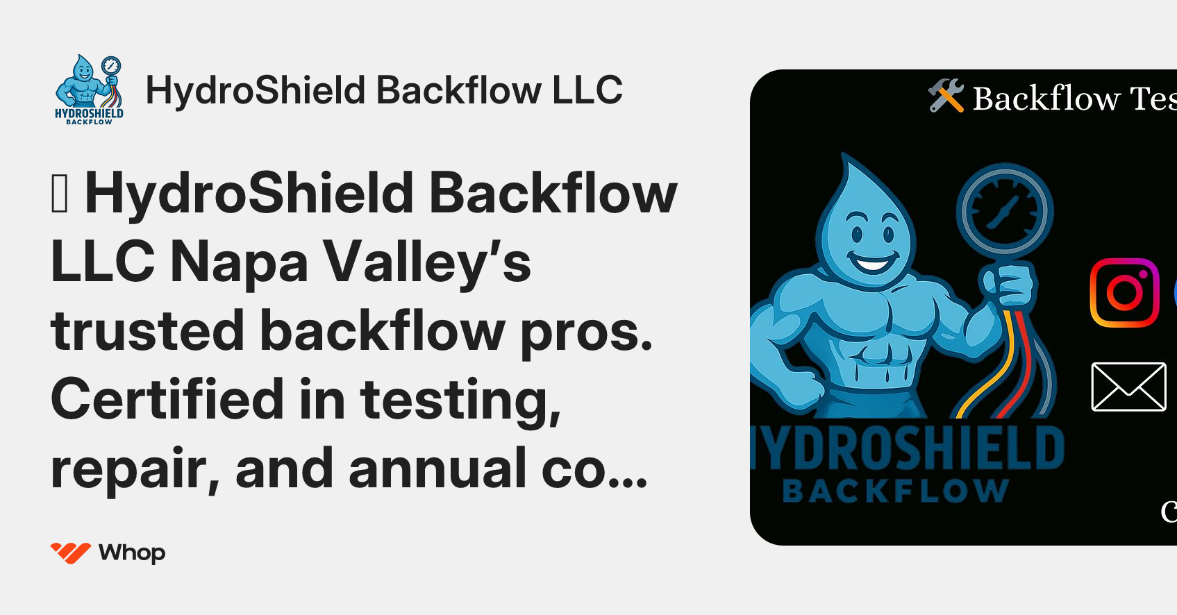 HydroShield Backflow LLC | Whop