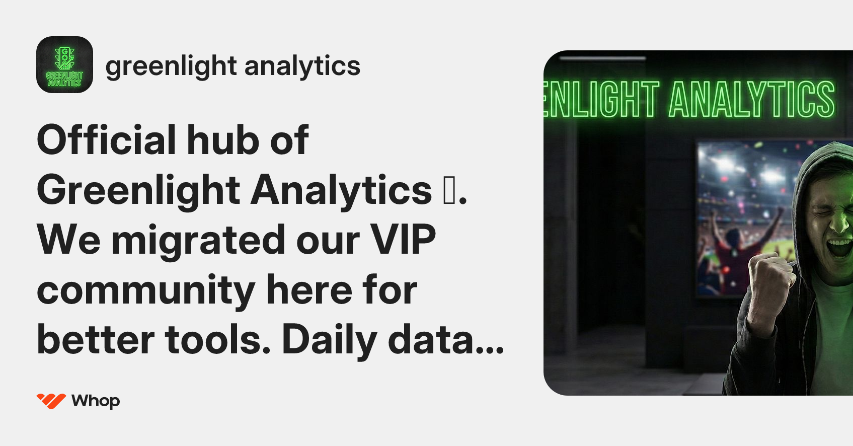 greenlight analytics | Whop