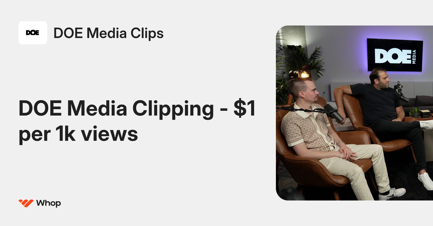 DOE Media Clips | Whop