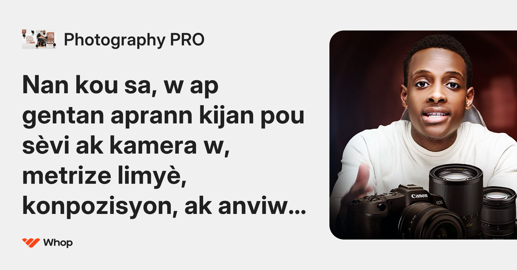 Photography PRO | Whop