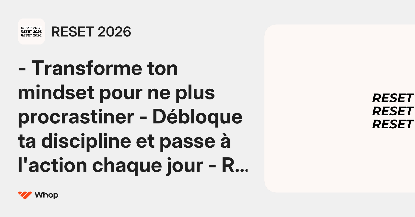 RESET 2026 | Whop
