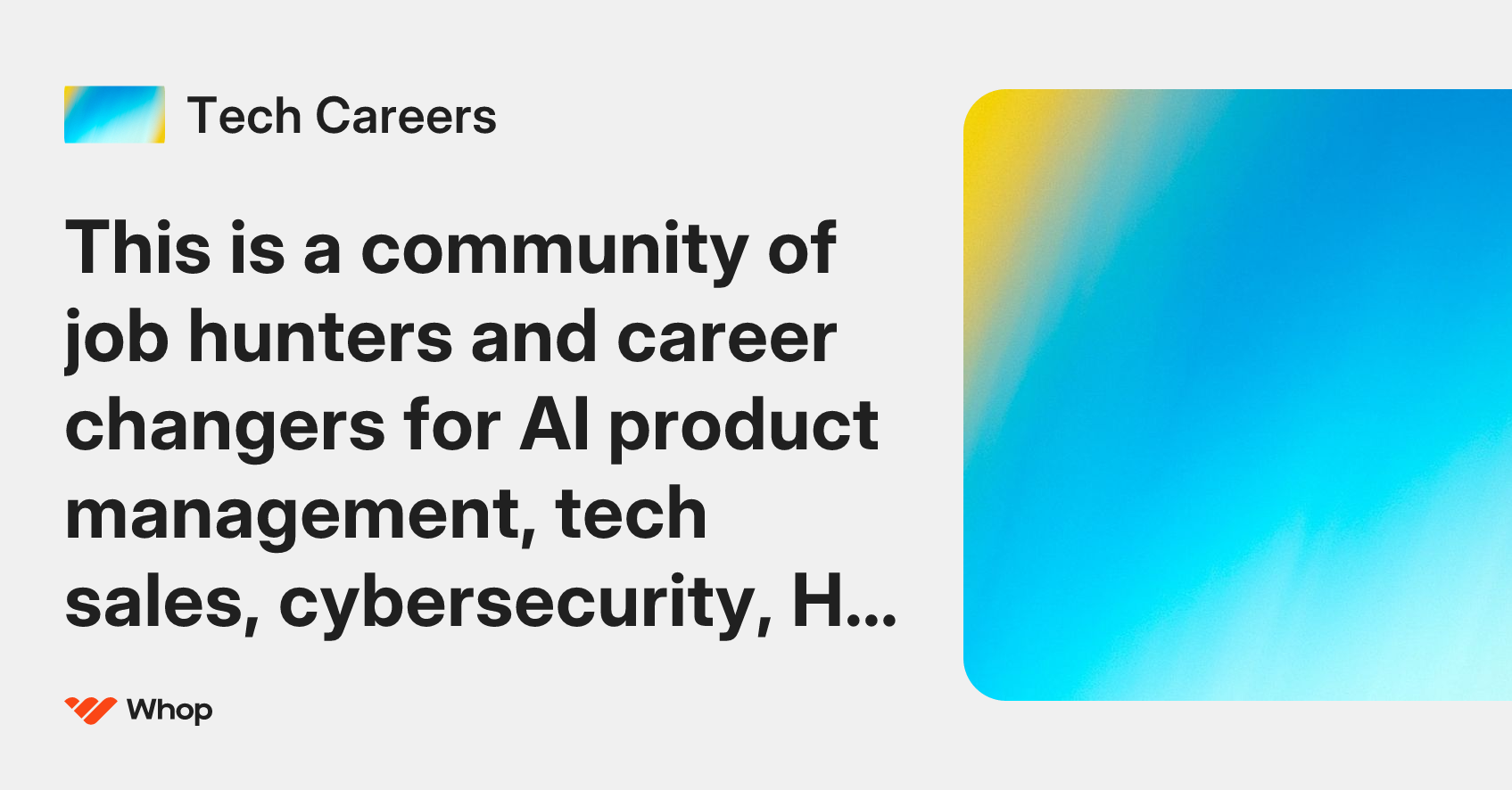 Tech Careers | Whop
