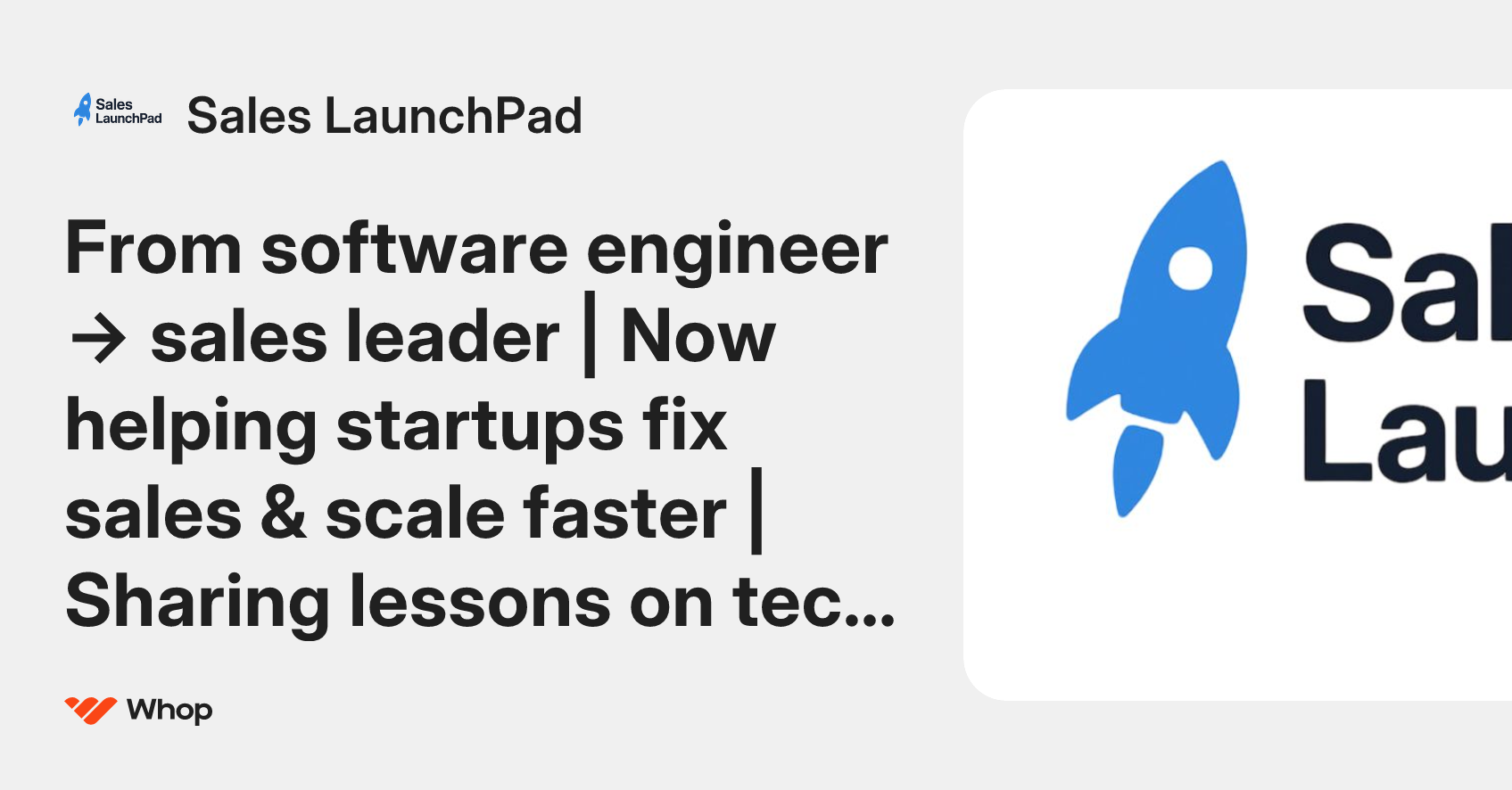 Sales LaunchPad | Whop
