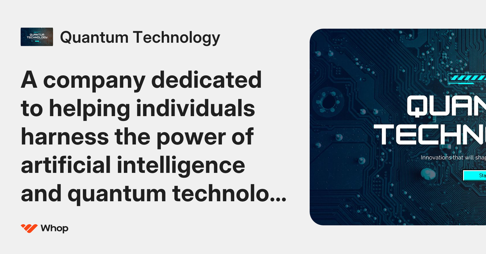 Quantum Technology | Whop