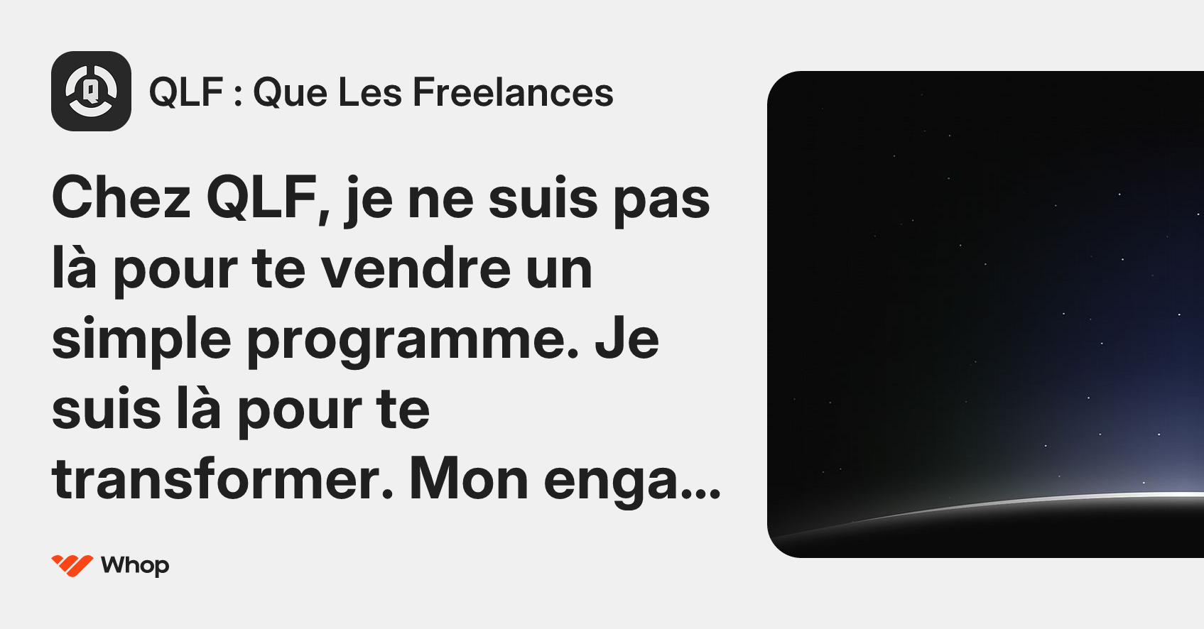 QLF : Que Les Freelances | Whop