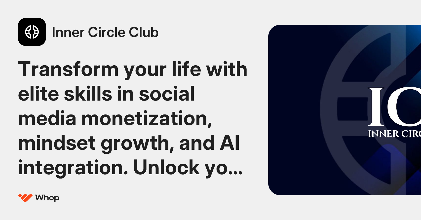 Inner Circle Club | Whop