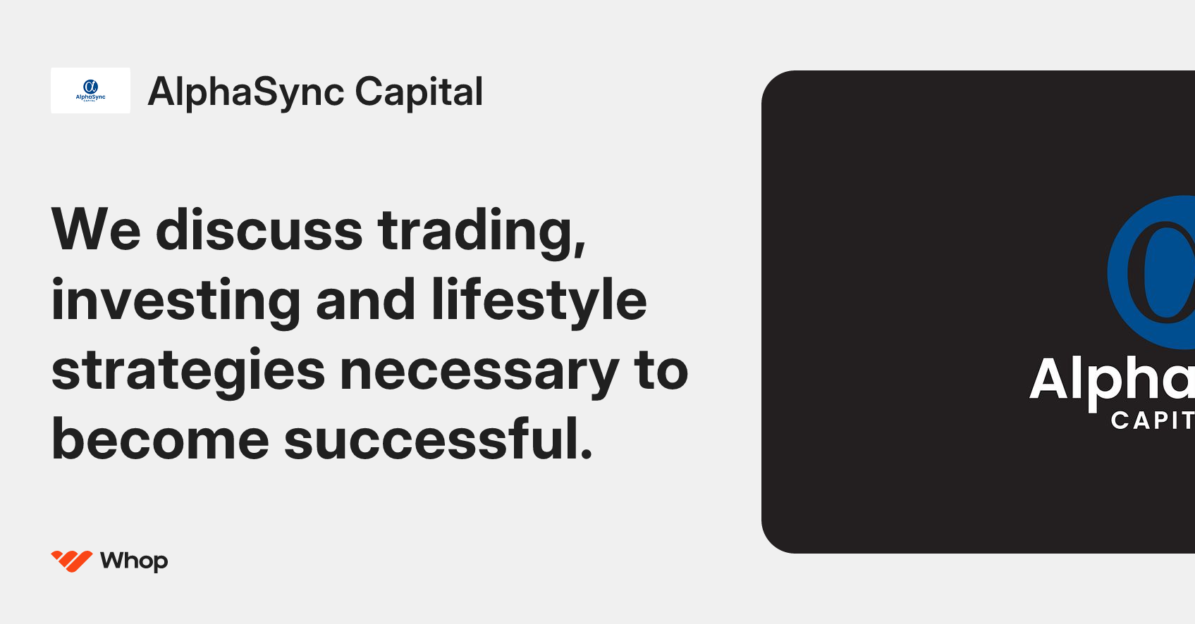 AlphaSync Capital | Whop