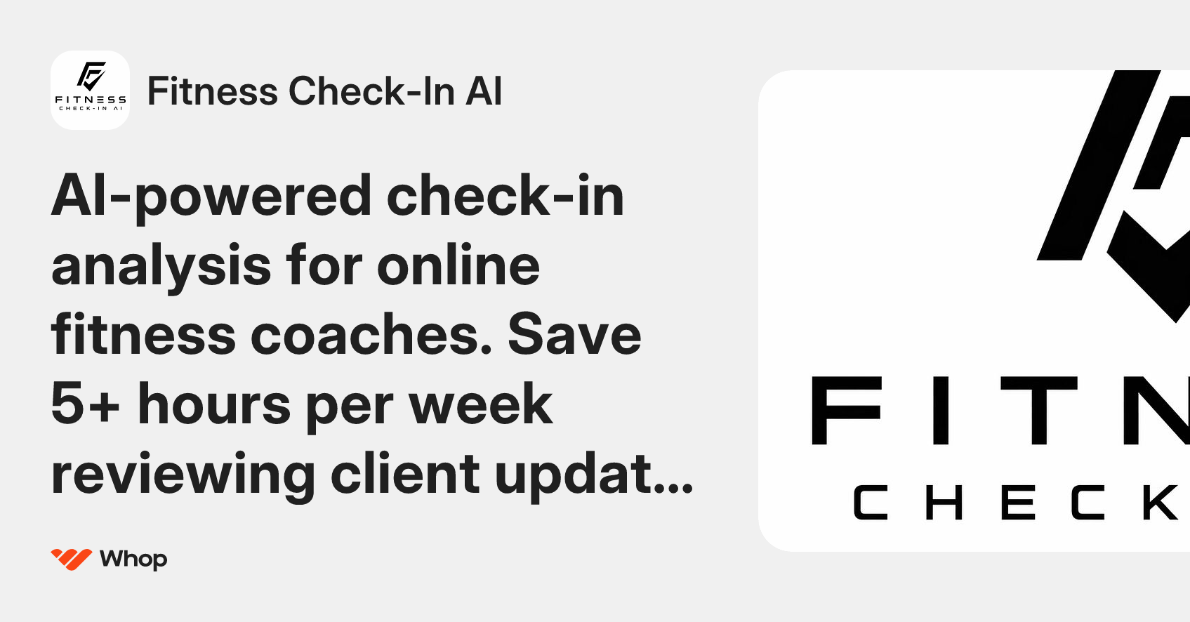 Fitness Check-In AI | Whop