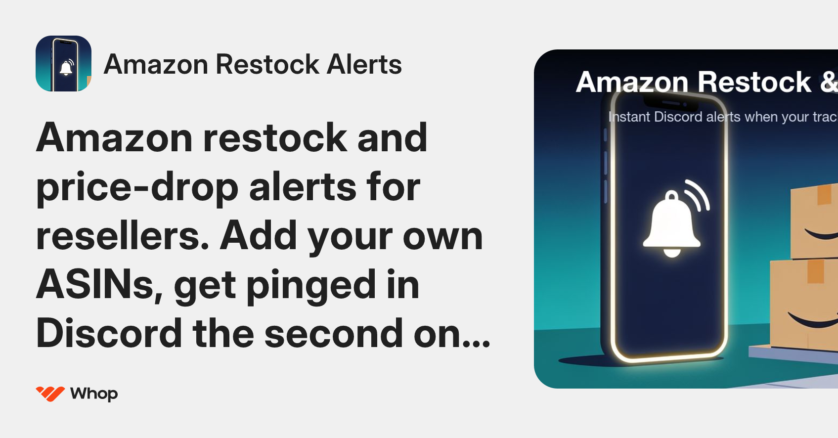 Amazon Restock Alerts | Whop