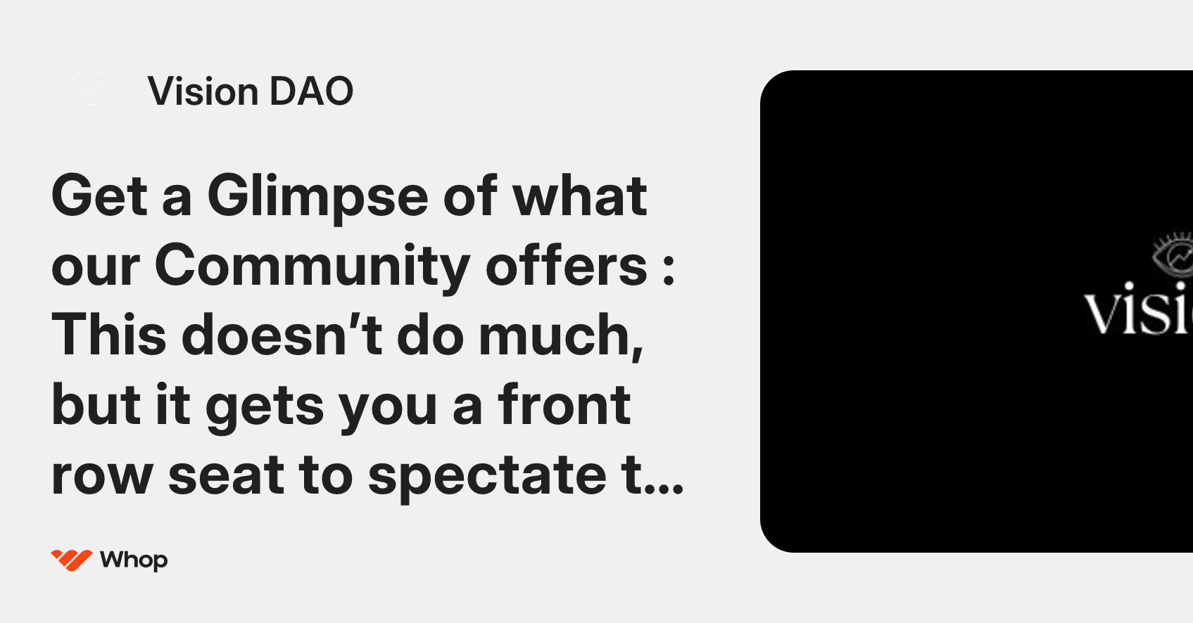 Vision DAO | Whop